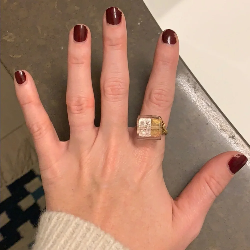 Wire Ring with Pink Stone